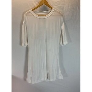 Lululemon Shirt Men's‎ 2XLT White Fundamental Casual Gym Crewneck Cotton Lyocell